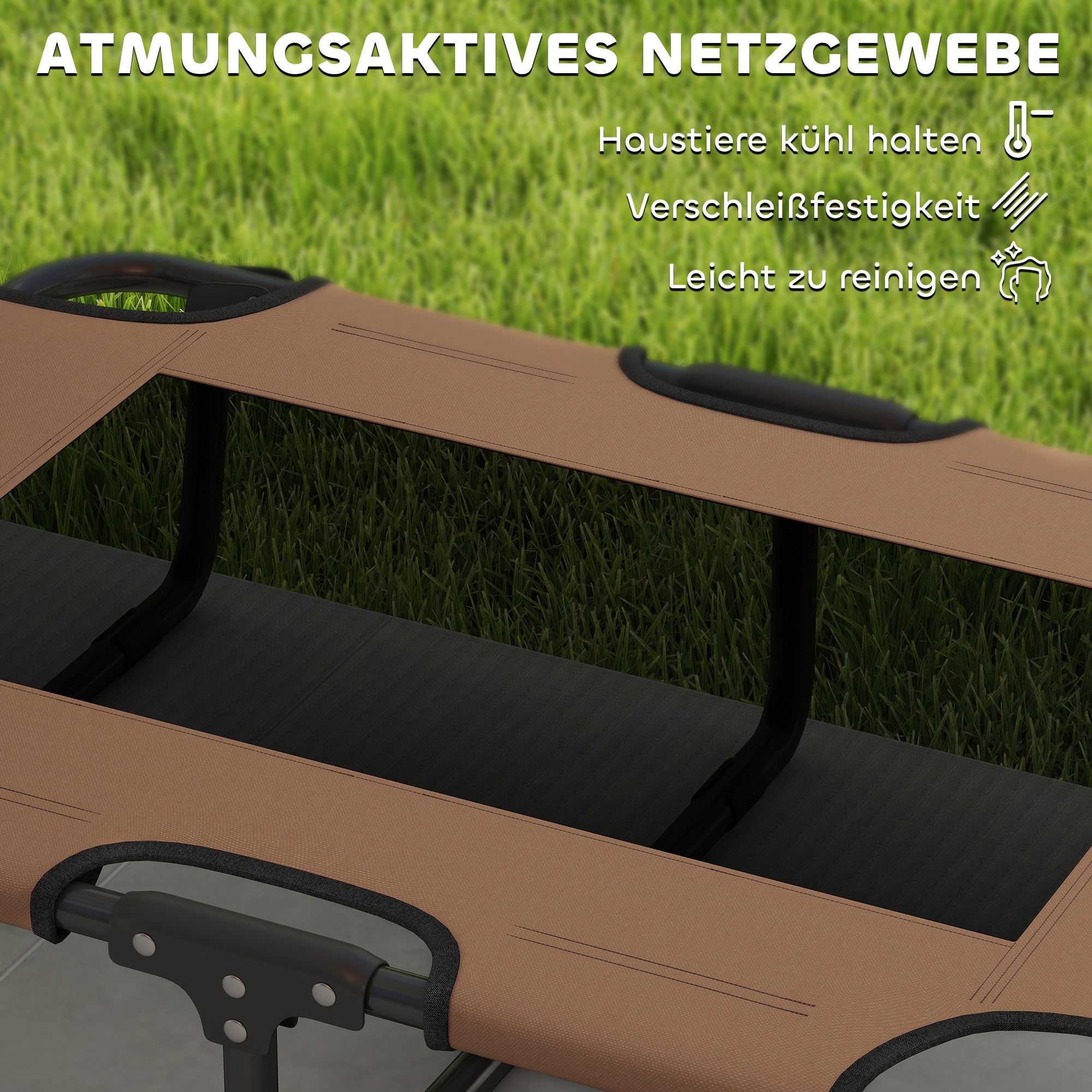 Erhöhtes Hundebett Klappbar Haustierbett, Outdoor Hundeliege Mit Netzdesign