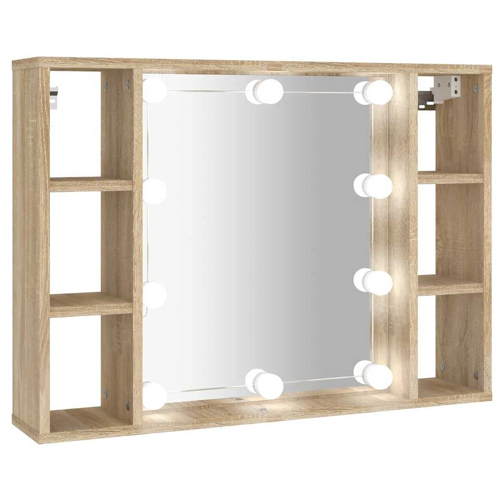 Spiegelschrank Mit LED Badschrank Badspiegel Badezimmer Hängeschrank VidaXL
