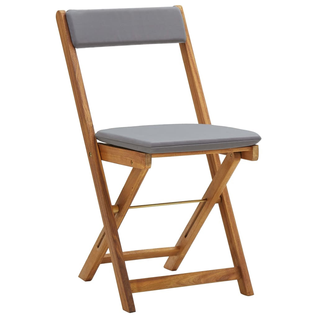 Bistro Set Klappbar Sitzgruppe Balkonmöbel 3-Tlg. Massivholz Akazie Vidaxl