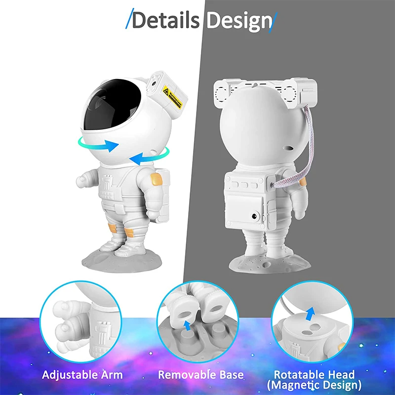 (US-Shipping) Astronaut Projector Galaxy Starry Sky Night Light Ocean Star LED Lamp Remote