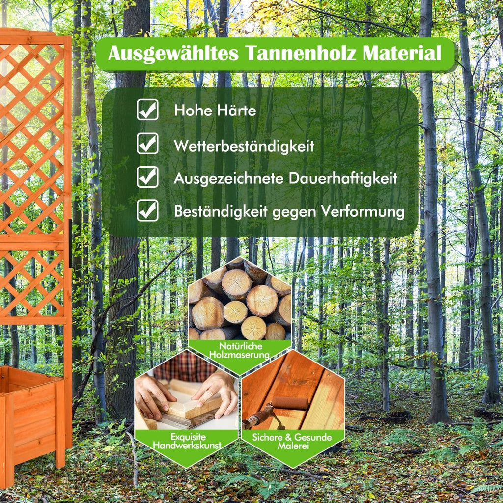 Pflanzkasten 180 Cm Hohes Gartenbeet Mit Spalier Orange