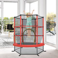 Ø165Cm Gartentrampolin Mit Sicherheitsnetz Trampolin Bis 135KG Belastbar Für Kinder Ab 3 Jahre