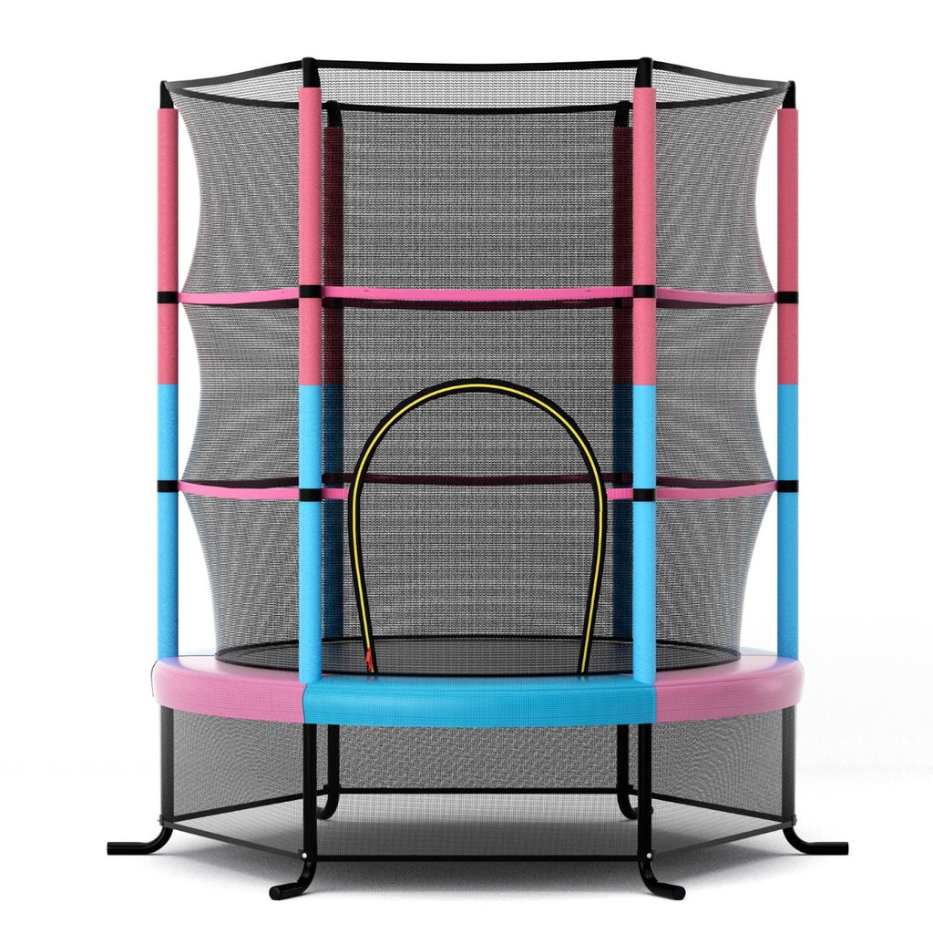 Ø165Cm Gartentrampolin Mit Sicherheitsnetz Trampolin Bis 135KG Belastbar Für Kinder Ab 3 Jahre