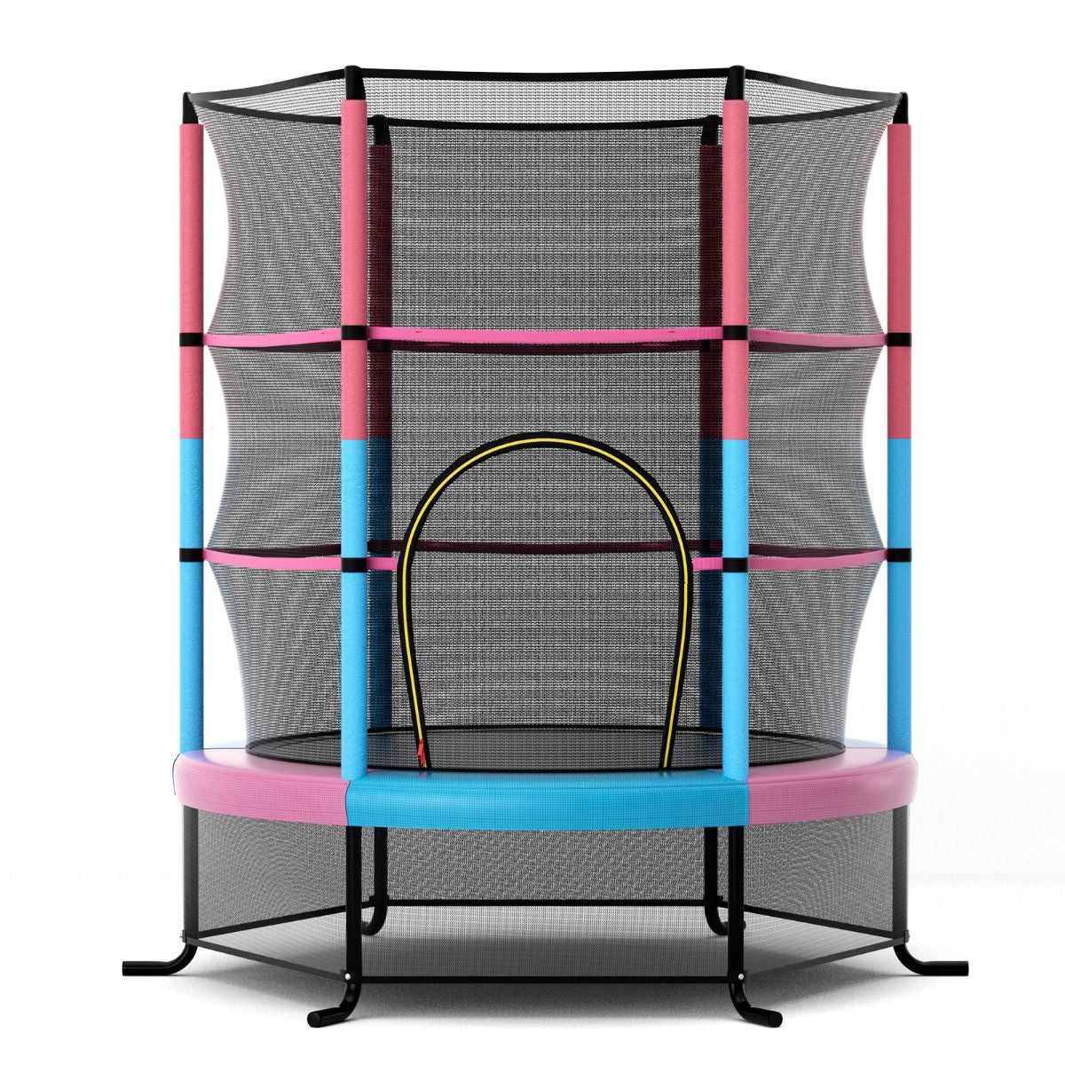 Ø165Cm Gartentrampolin Mit Sicherheitsnetz Trampolin Bis 135KG Belastbar Für Kinder Ab 3 Jahre
