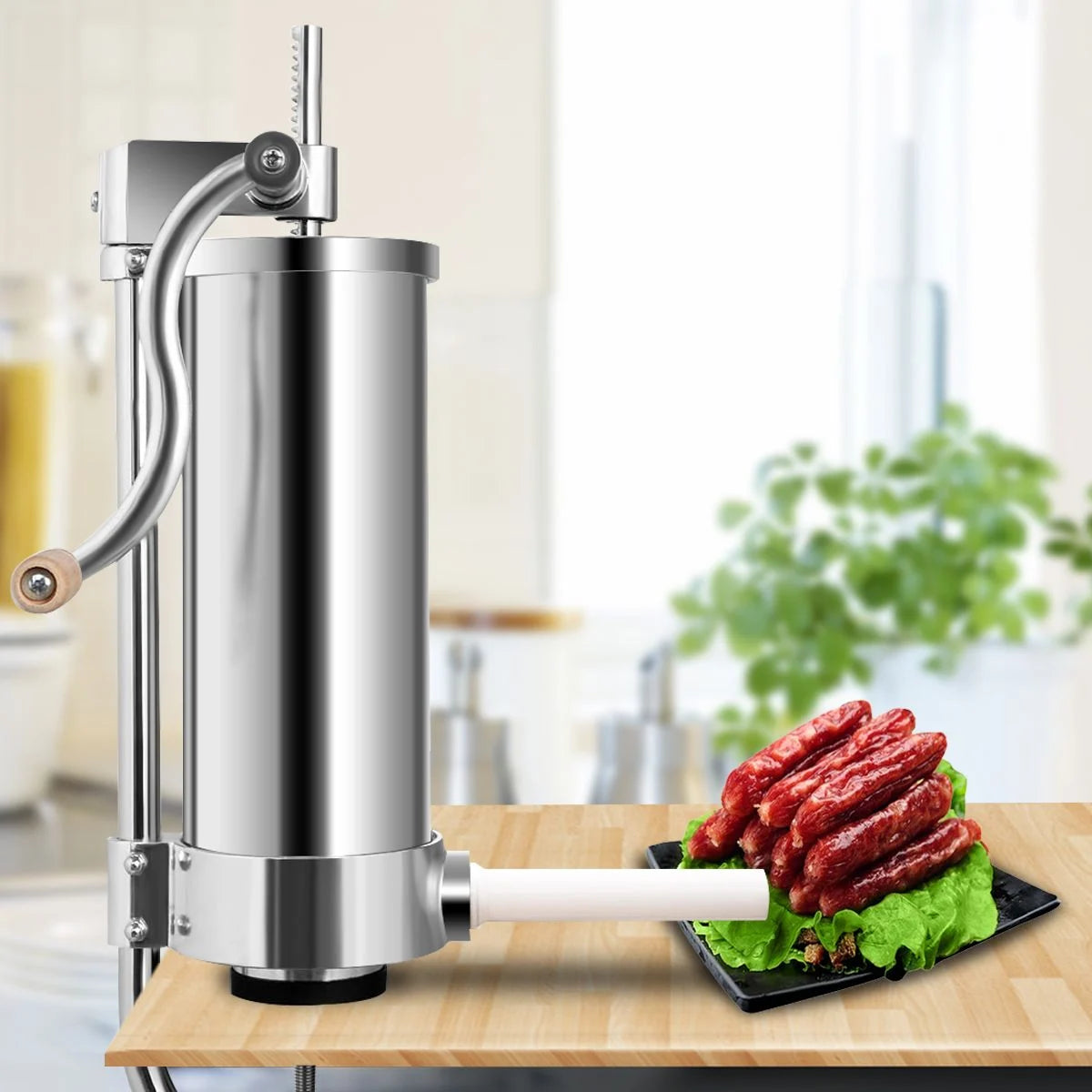 Wurstfüllmaschine 3Kg Wurstspritze Wurstfüller Wurstpresse Edelstahl