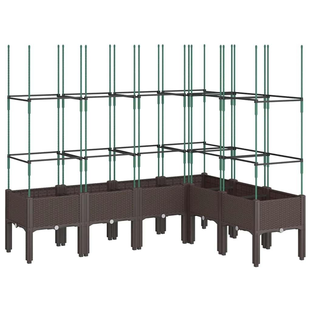 Pflanzkübel Mit Rankgitter Blumenkübel Gartenspalier Pflanzkasten PP Vidaxl