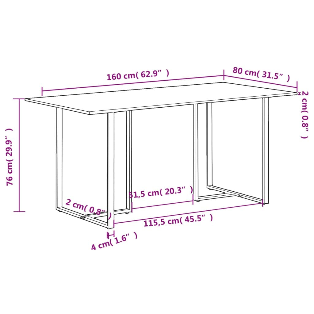 Esstisch Speisetisch Küchentisch Esszimmertisch Holztisch Tisch Küche Vidaxl