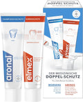 Aronal® Und Elmex® Doppel-Schutz Zahnpasta, Mit Zink & Mit Neo-Aminex™ Technologie 2X75 Ml