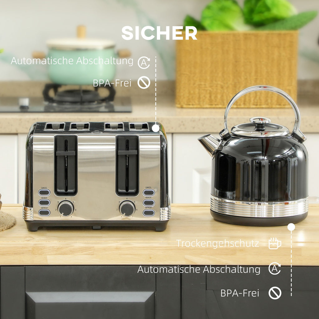 Wasserkocher- Und Toaster-Set, 7 Bräunungsstufe