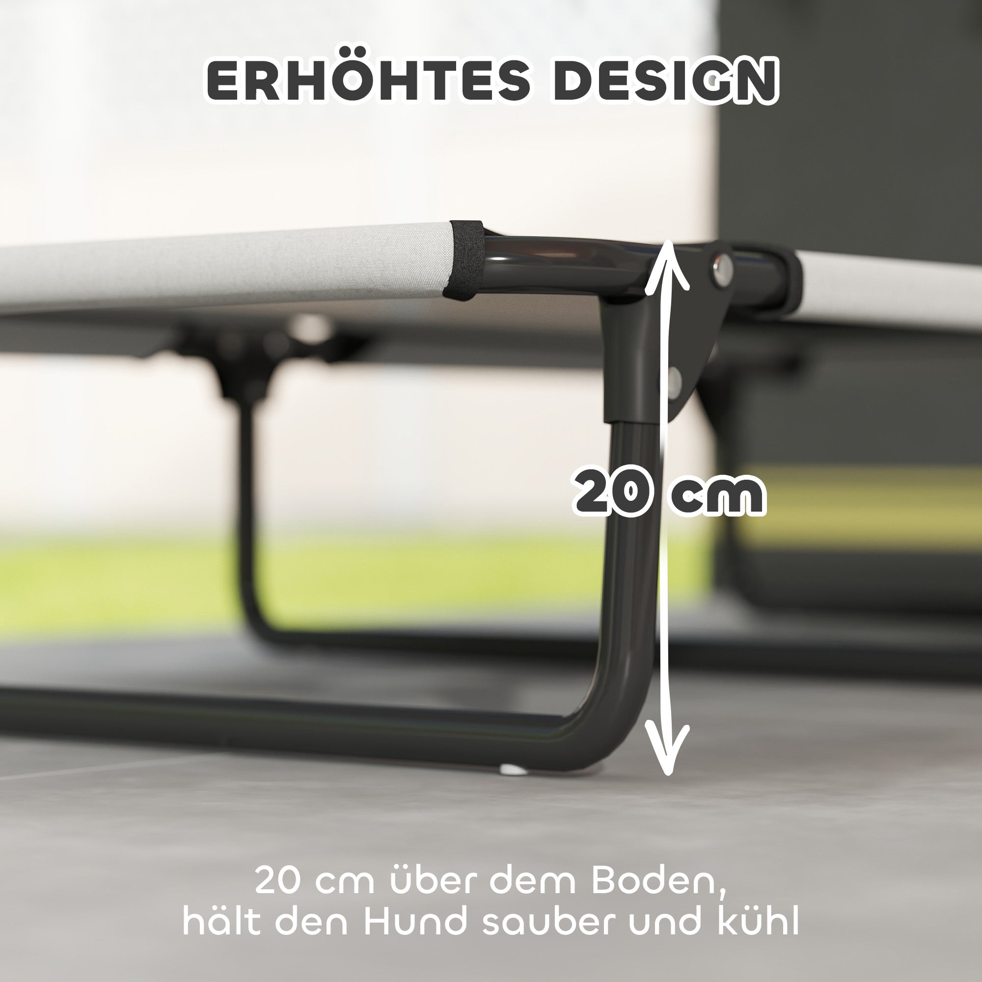 Erhöhtes Hundebett Klappbar Haustierbett, Outdoor Hundeliege Mit Netzdesign