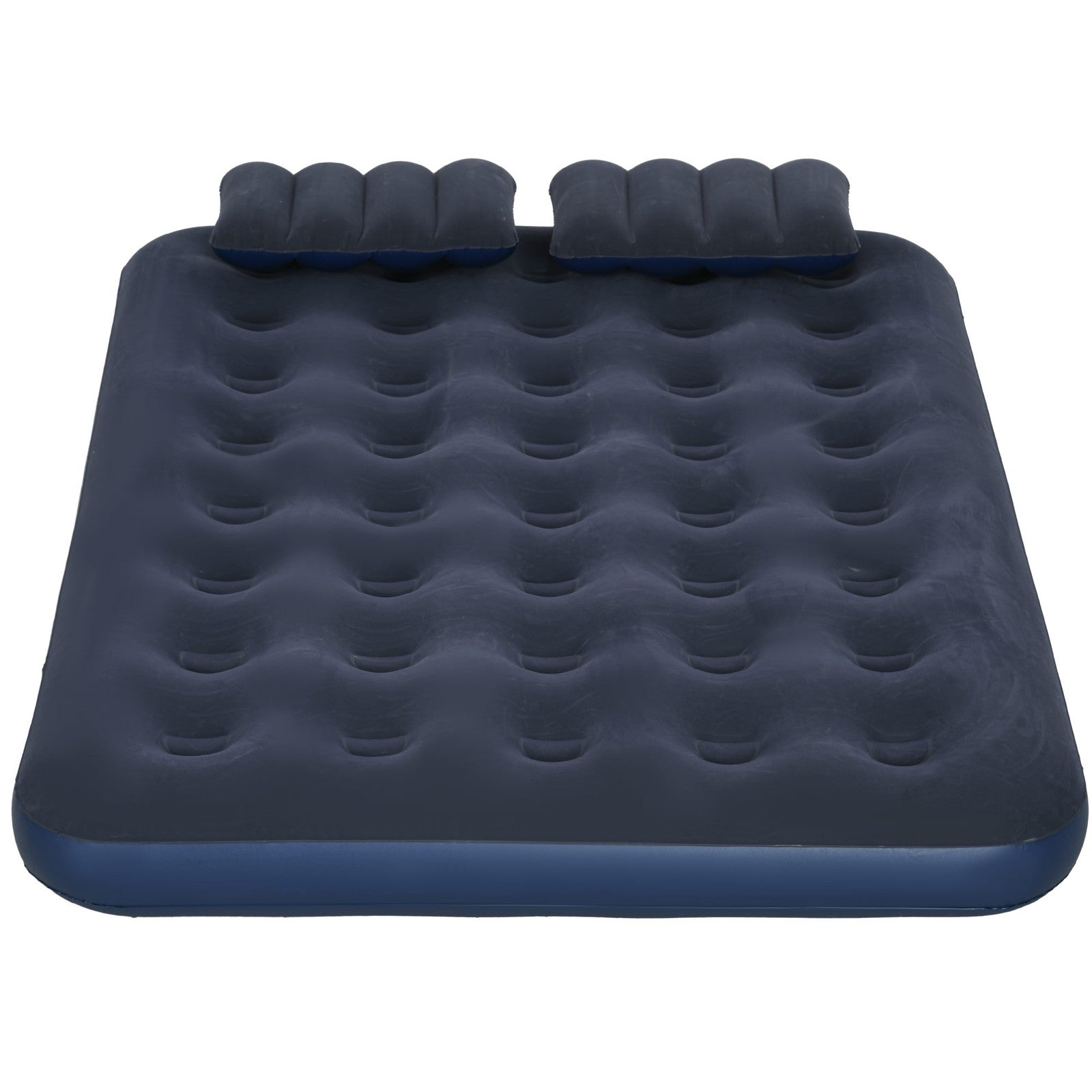 Luftbett, Luftmatratze Mit Handpumpe, Kopfkissen, Blau, 203 X 152 X 22 Cm