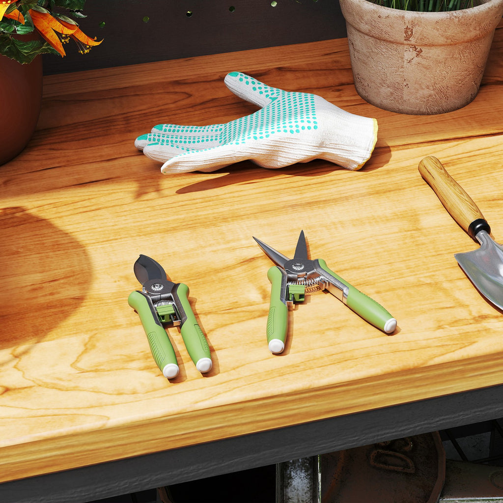 Gartenwerkzeug Set 2 Stück Garten Werkzeug Aus Edelstahl Gartengeräte Grün