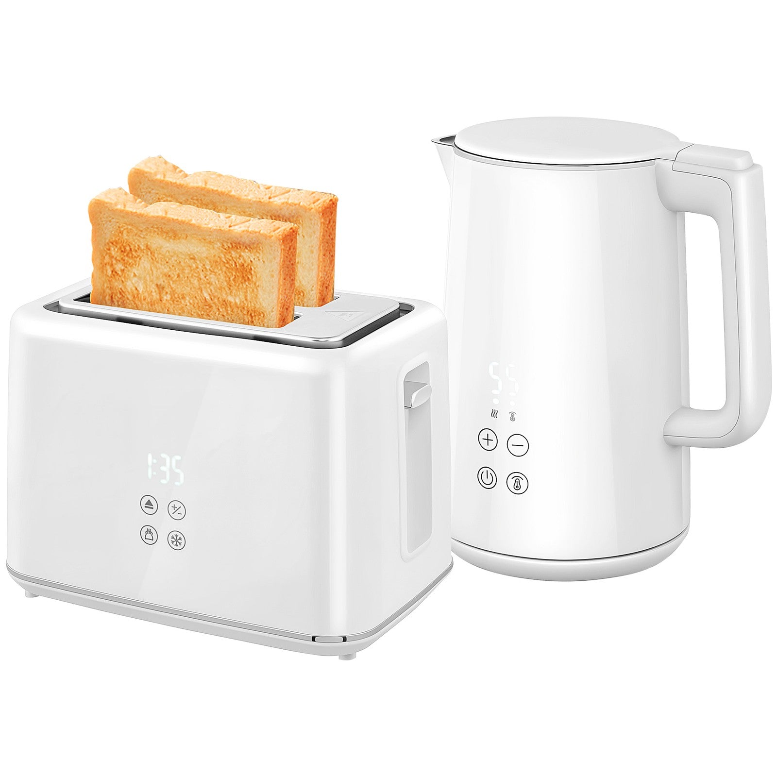 Küchenset Mit Wasserkocher Und Toaster, 7 Bräunungsstufe