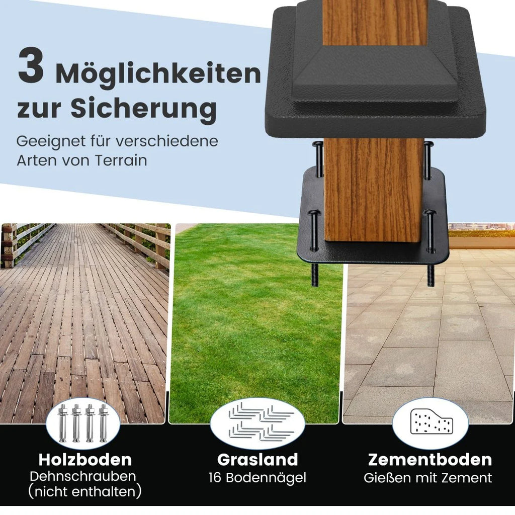 3,6 X 3 M Pergola Mit Ausziehbarem Dach Wasserdichter Stabiler Winterfester Pavillon