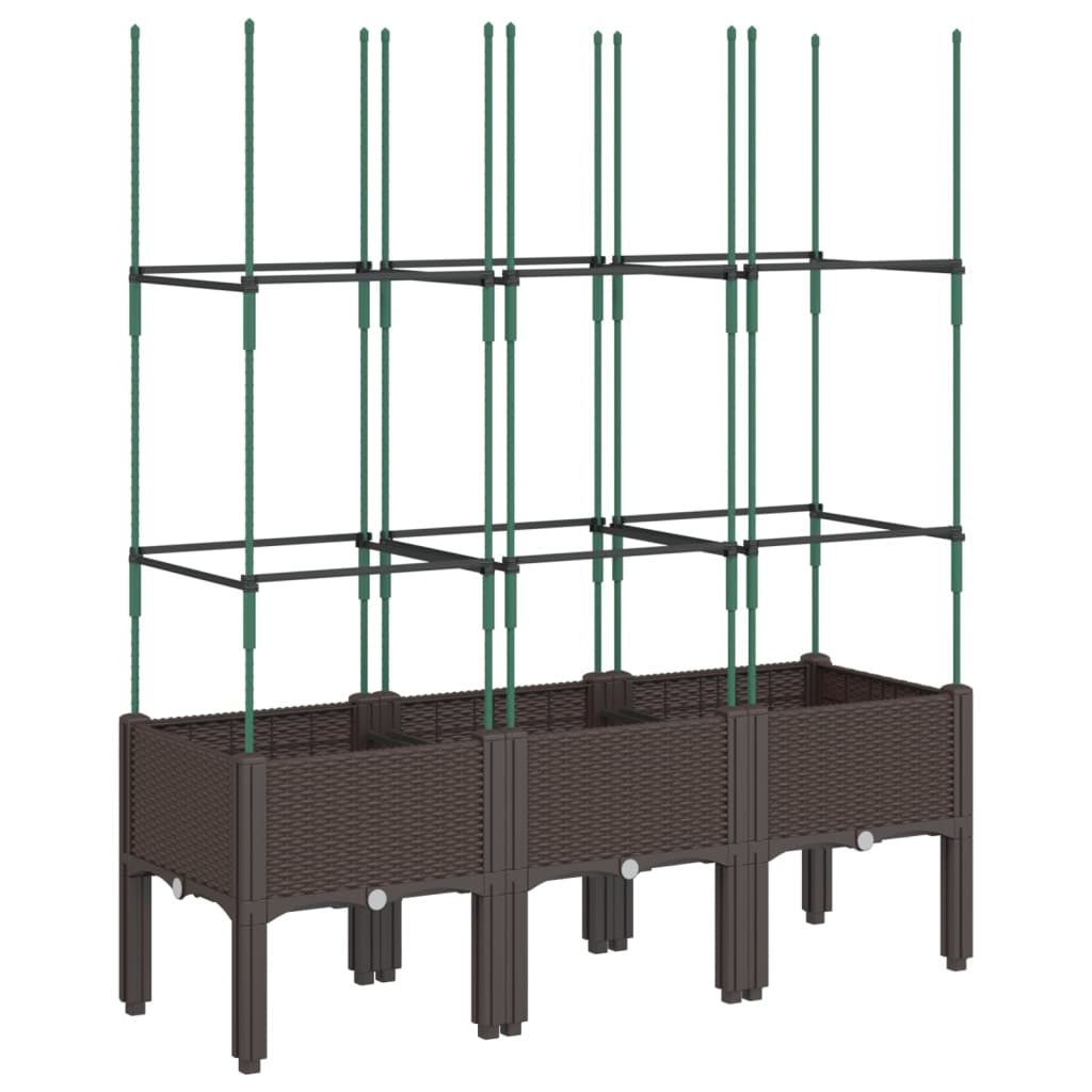 Pflanzkübel Mit Rankgitter Blumenkübel Gartenspalier Pflanzkasten PP Vidaxl