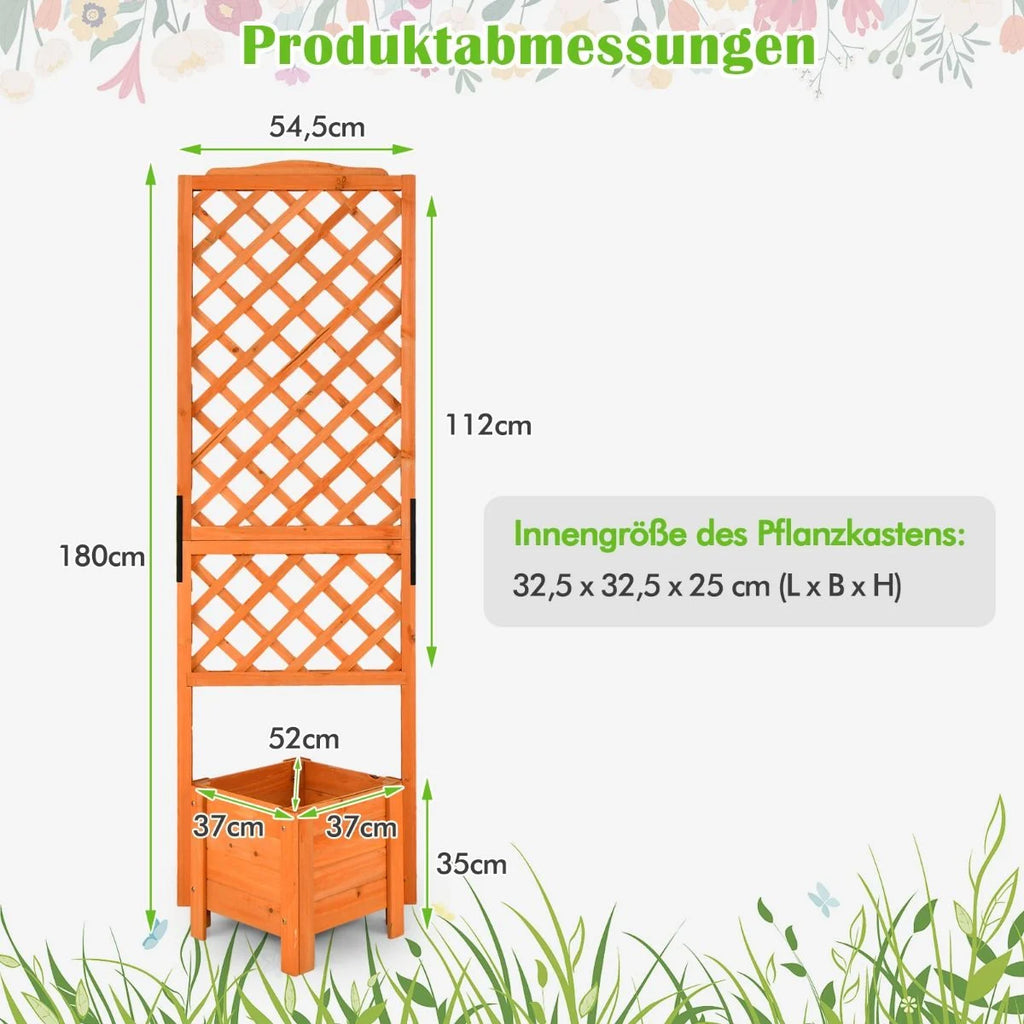Pflanzkasten 180 Cm Hohes Gartenbeet Mit Spalier Orange