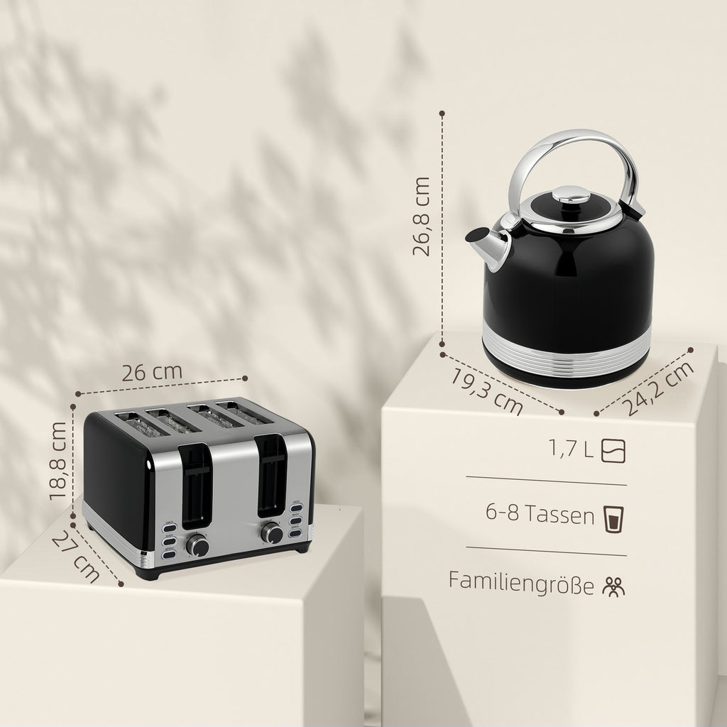 Wasserkocher- Und Toaster-Set, 7 Bräunungsstufe