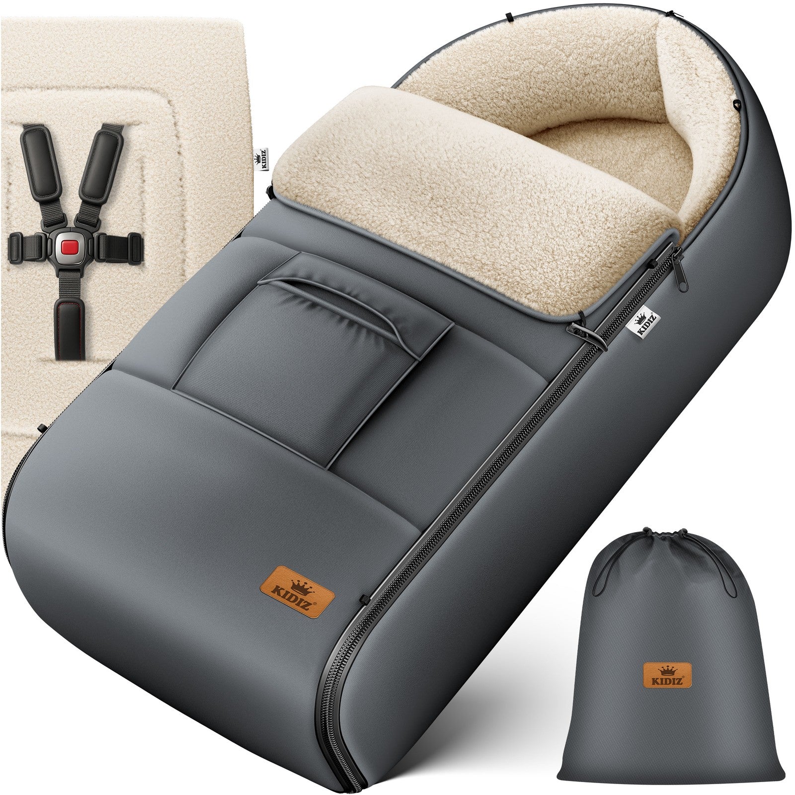 KIDIZ® Babyfußsack Baby Winterfußsack Kinderwagenfuß