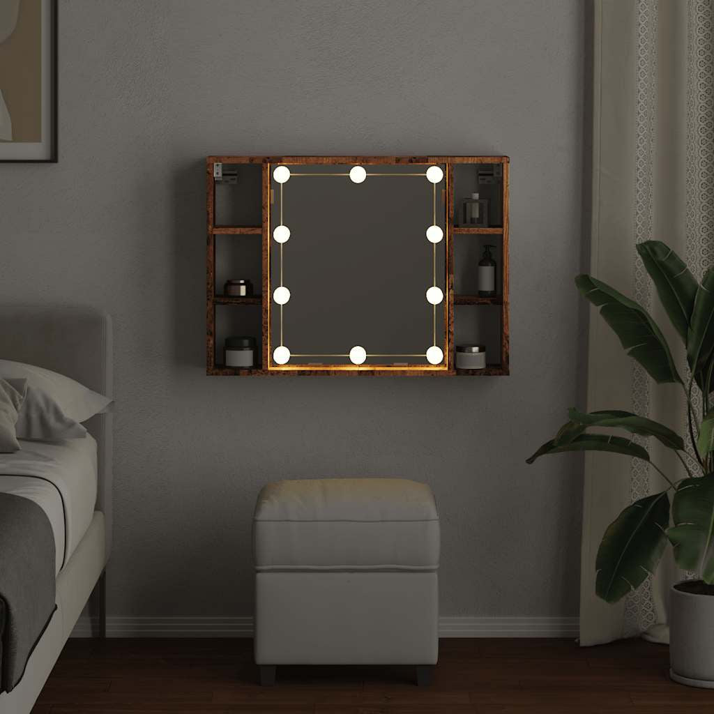 Spiegelschrank Mit LED Badschrank Badspiegel Badezimmer Hängeschrank VidaXL