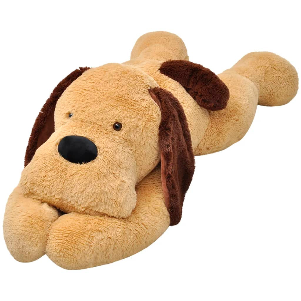 Plüschtier Stofftier Kuscheltier Stoffhund Liegend  VidaXL