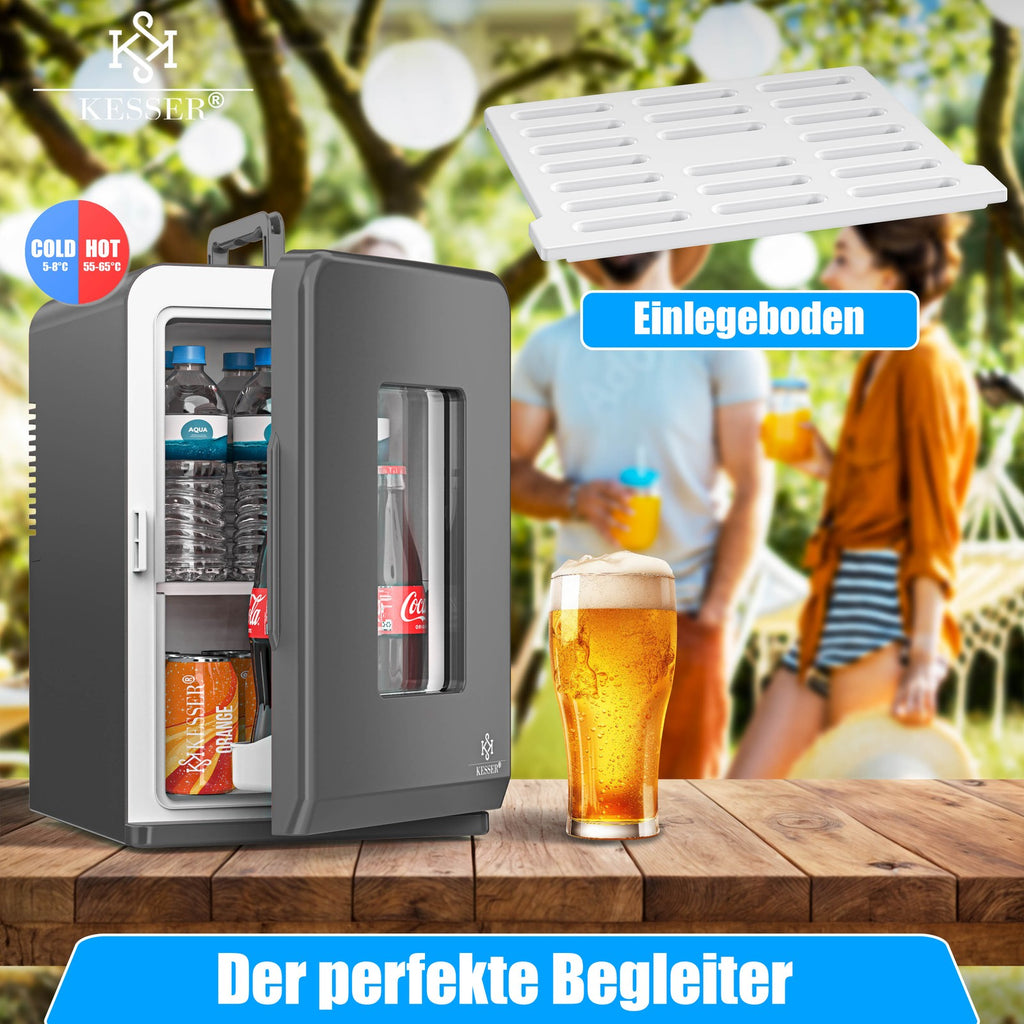 KESSER® Mini Kühlschrank 15 L Kühl Und Heizfunktion Minibar Kühlbox Thermobox