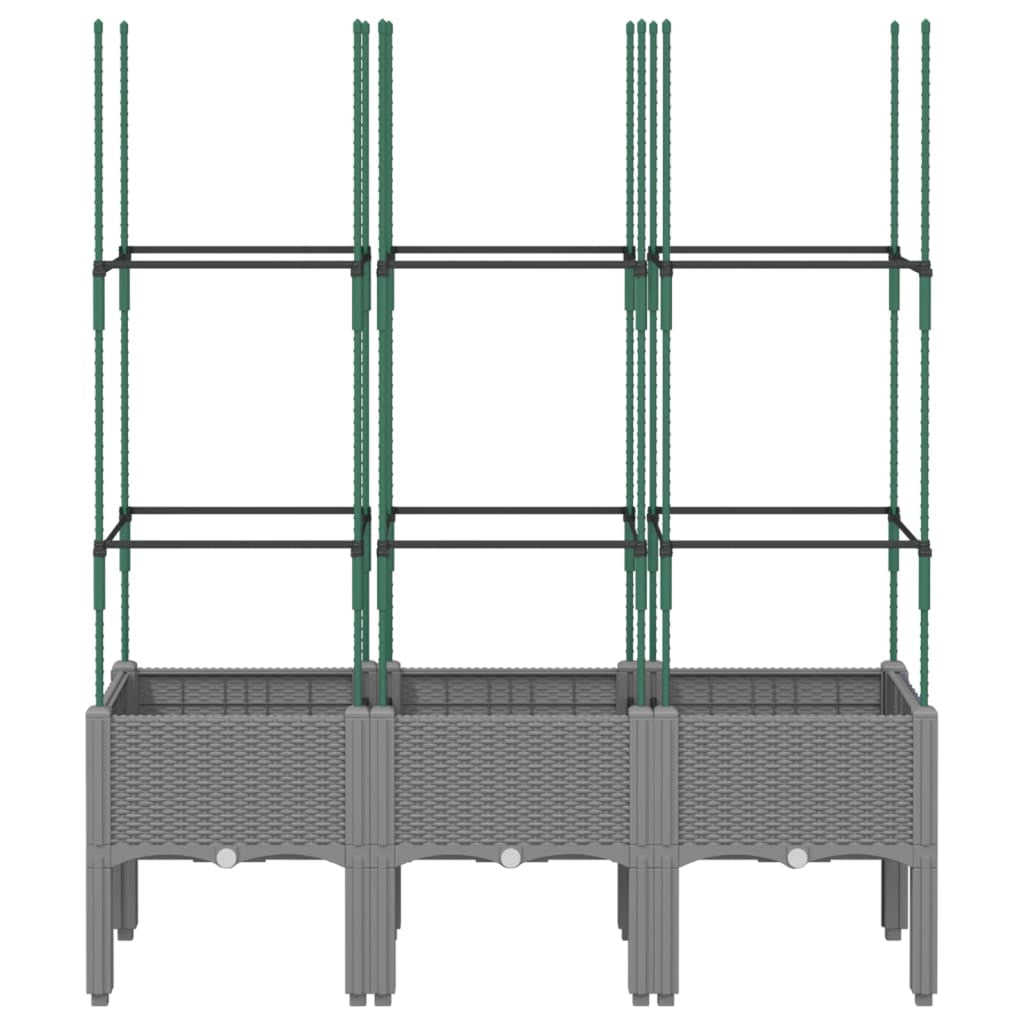 Pflanzkübel Mit Rankgitter Blumenkübel Gartenspalier Pflanzkasten PP Vidaxl
