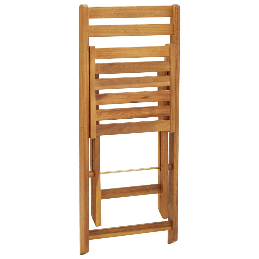 Bistro Set Klappbar Sitzgruppe Balkonmöbel 3-Tlg. Massivholz Akazie Vidaxl