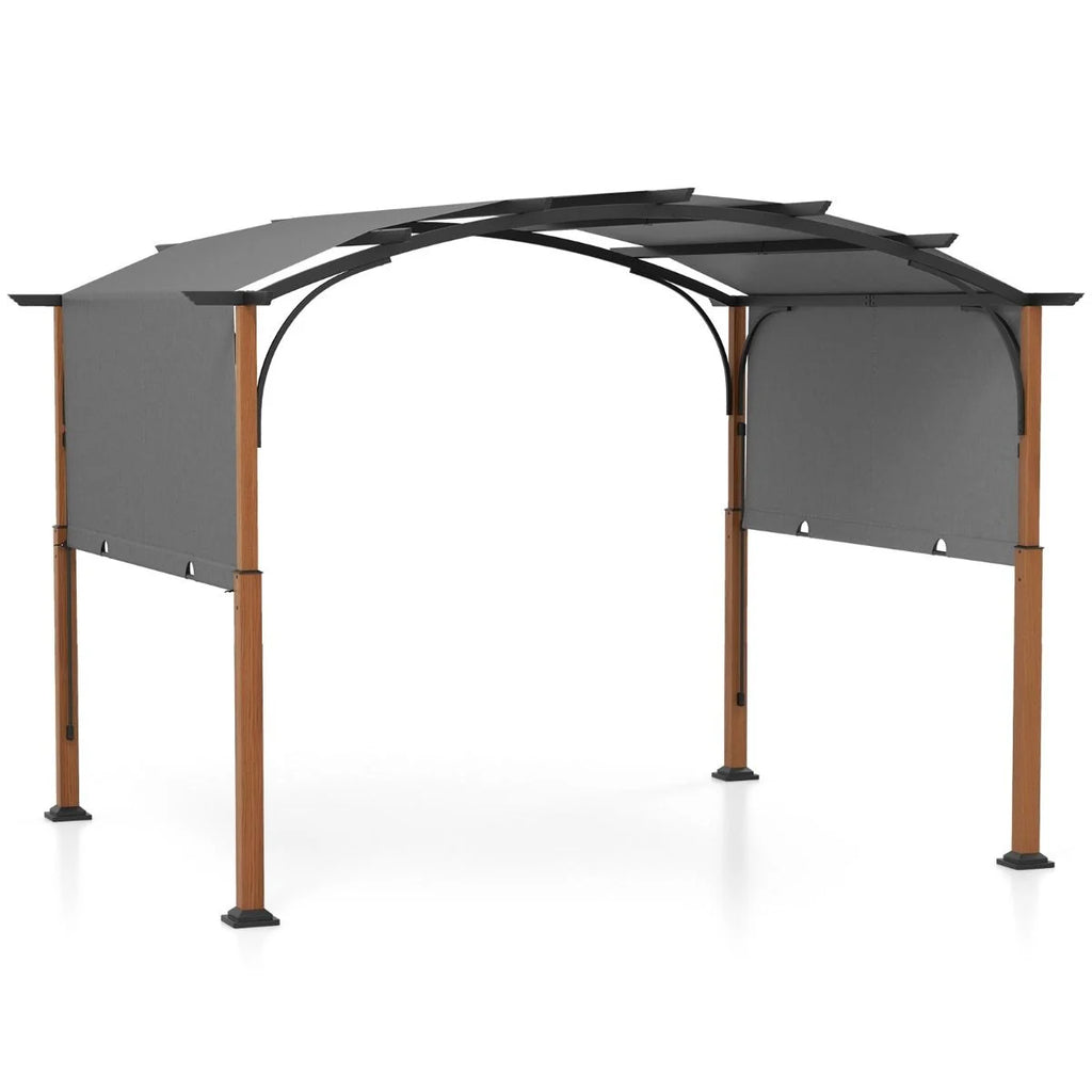 3,6 X 3 M Pergola Mit Ausziehbarem Dach Wasserdichter Stabiler Winterfester Pavillon