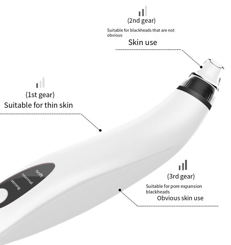 (US Shipping) Electric Blackhead Remover Cleaner Face Diamond Pore Vacuum Suction White Heads