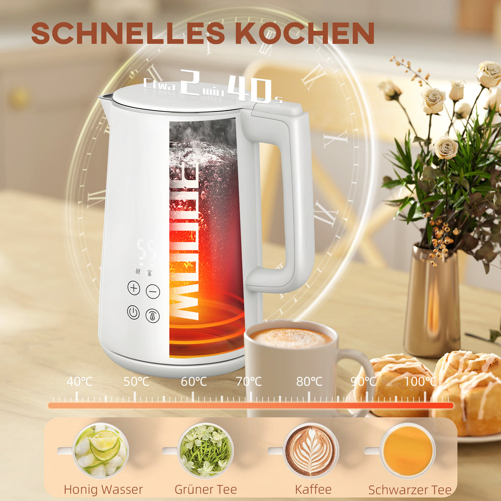 Küchenset Mit Wasserkocher Und Toaster, 7 Bräunungsstufe