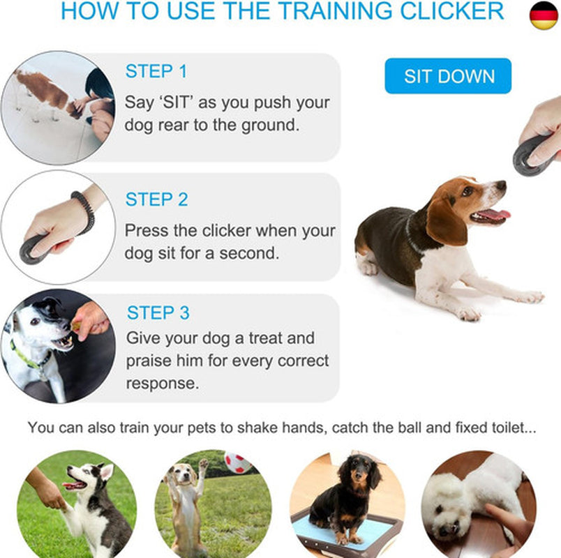 Hunde Clicker, 4 Stück Trainings-Clicker