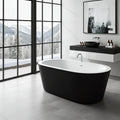 Badewanne Maggiore II Whirlpool Schwarz Bad Wanne Badausstattung Luftdüsen