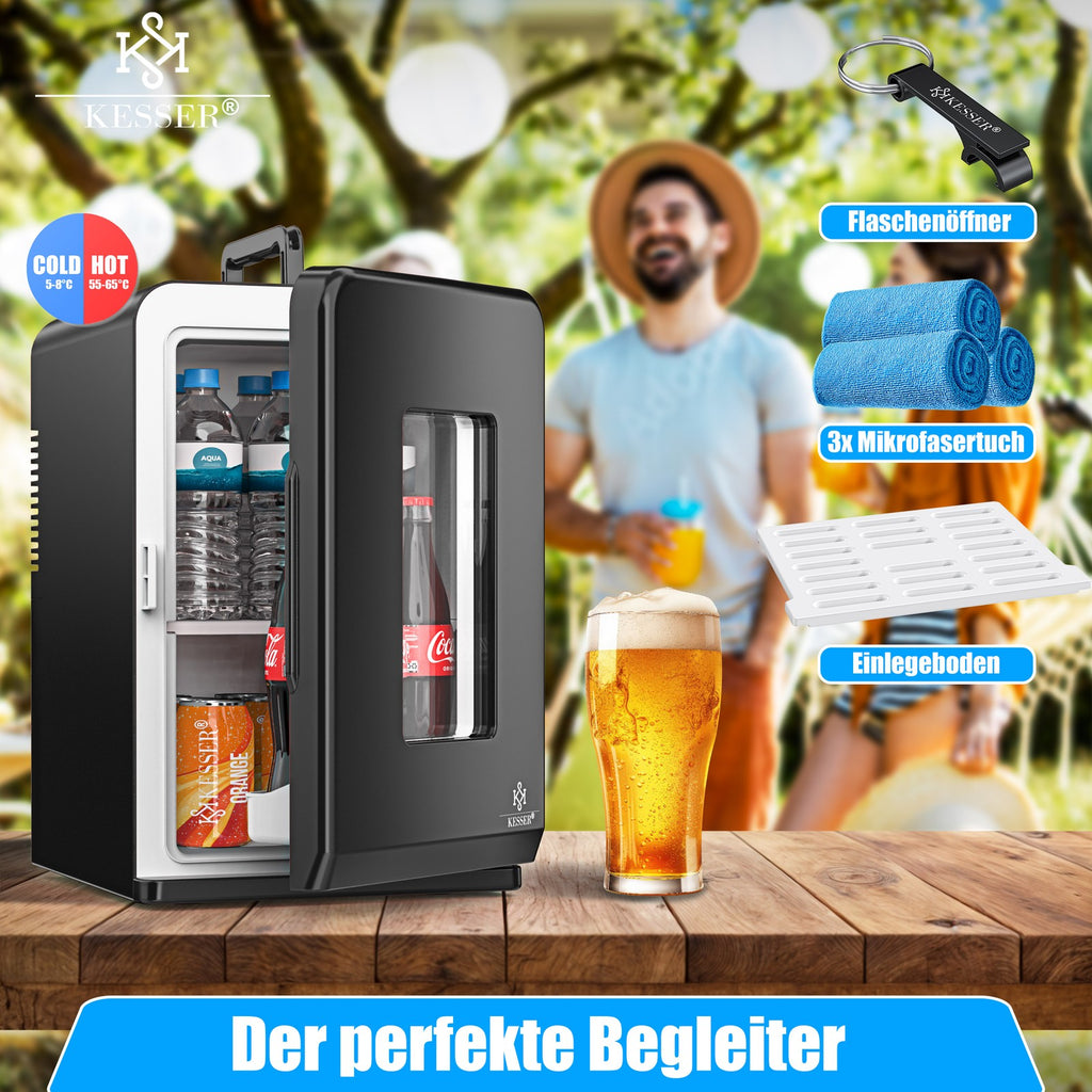 KESSER® Mini Kühlschrank 15 L Kühl Und Heizfunktion Minibar Kühlbox Thermobox