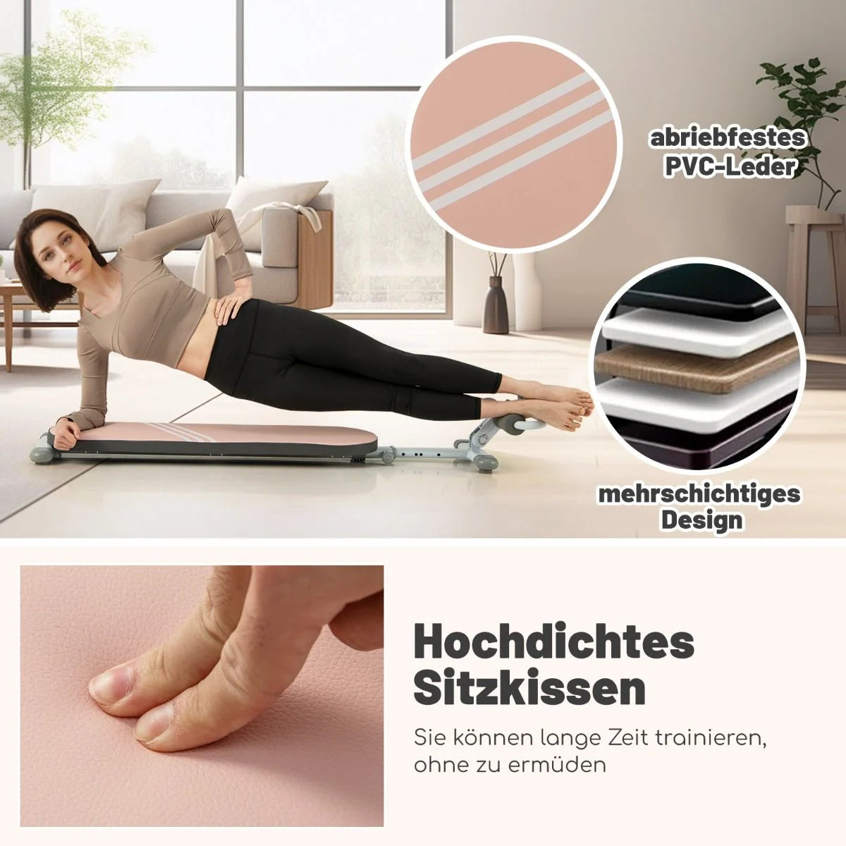 Klappbare Sit up Bank Mit 3 Fach Verstellbaren Winkeln & Handyhalterung Trainingsbank Geeignet Für Jugendliche Von 14-18 Jahren