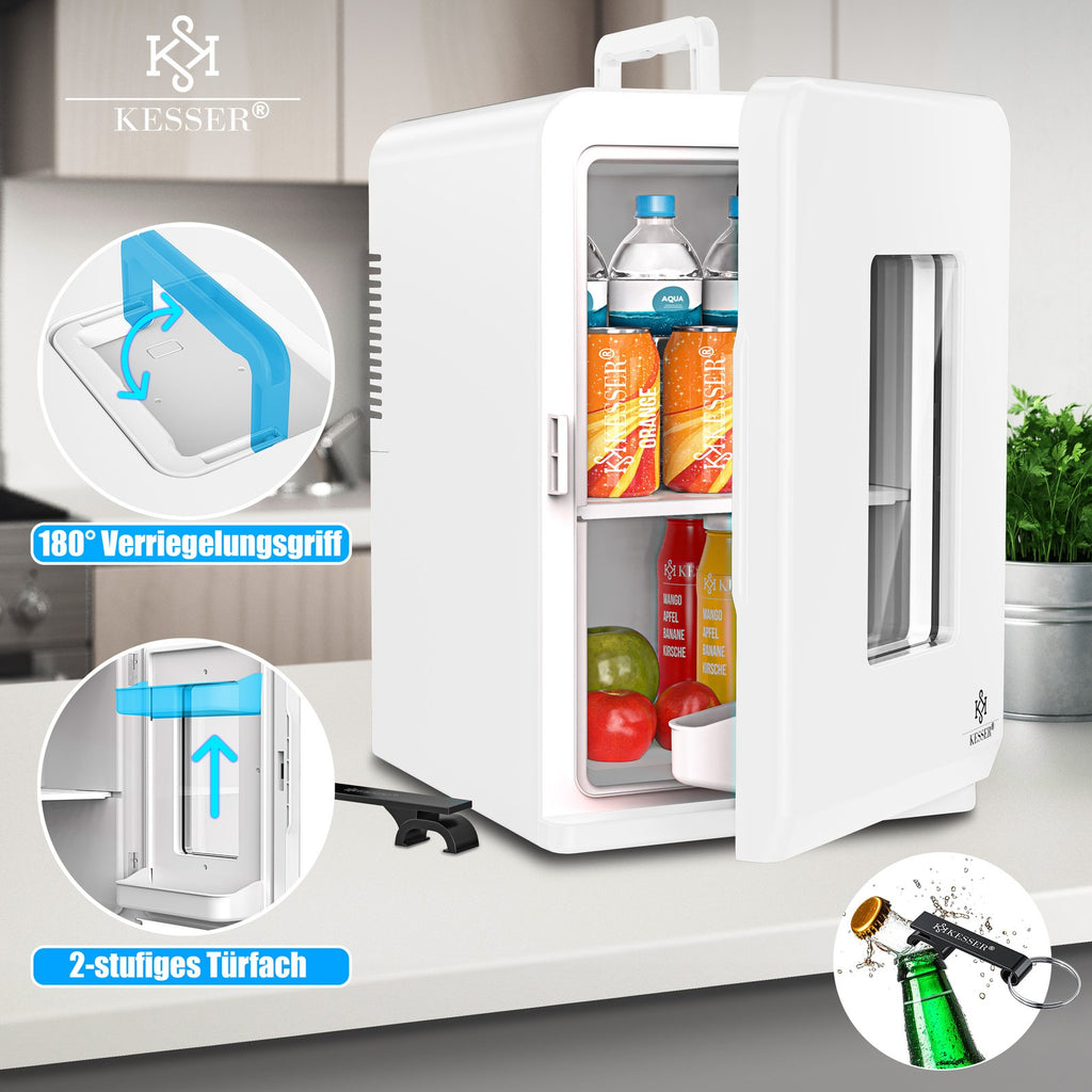 KESSER® Mini Kühlschrank 15 L Kühl Und Heizfunktion Minibar Kühlbox Thermobox