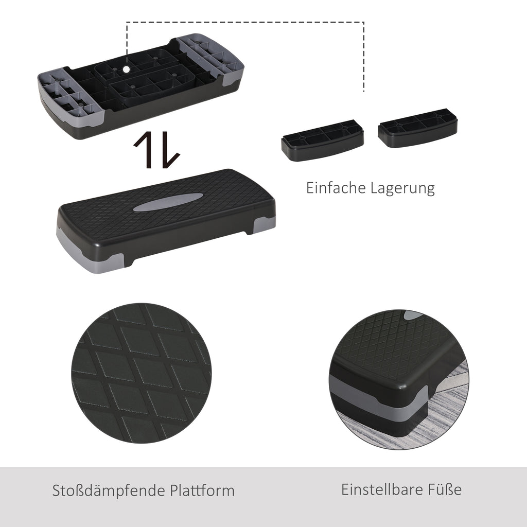 Steppbrett Aerobic Fitness Stepper Heimtrainer Höhenverstellbar