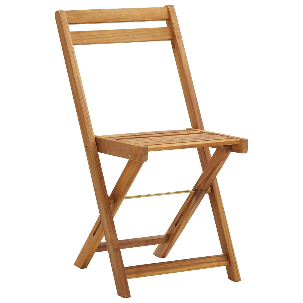 Bistro Set Klappbar Sitzgruppe Balkonmöbel 3-Tlg. Massivholz Akazie Vidaxl