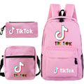 Customizable TikTok Print Backpack Set with Pouch