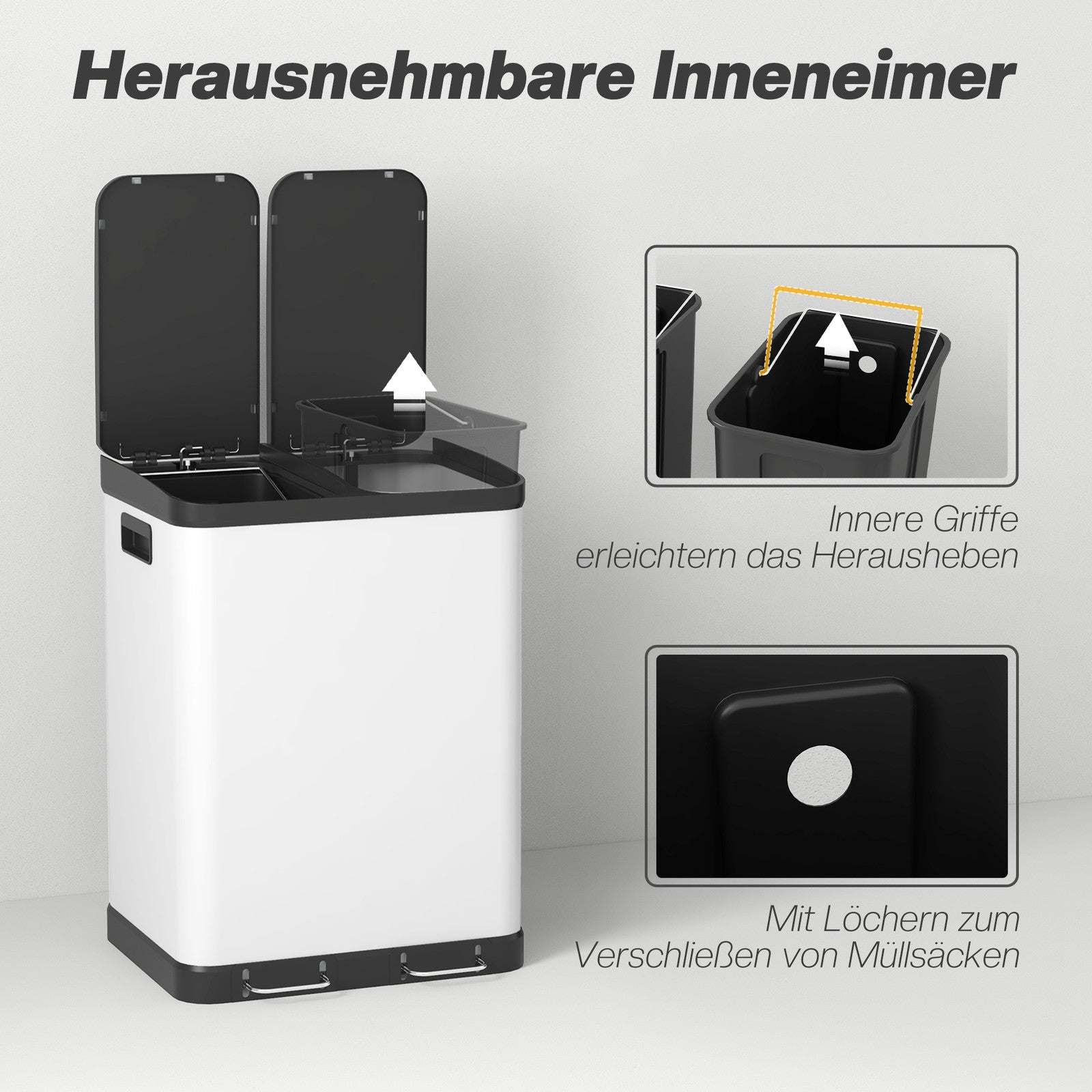 Mülleimer Küche 2 X 30L Mülltrennsyste