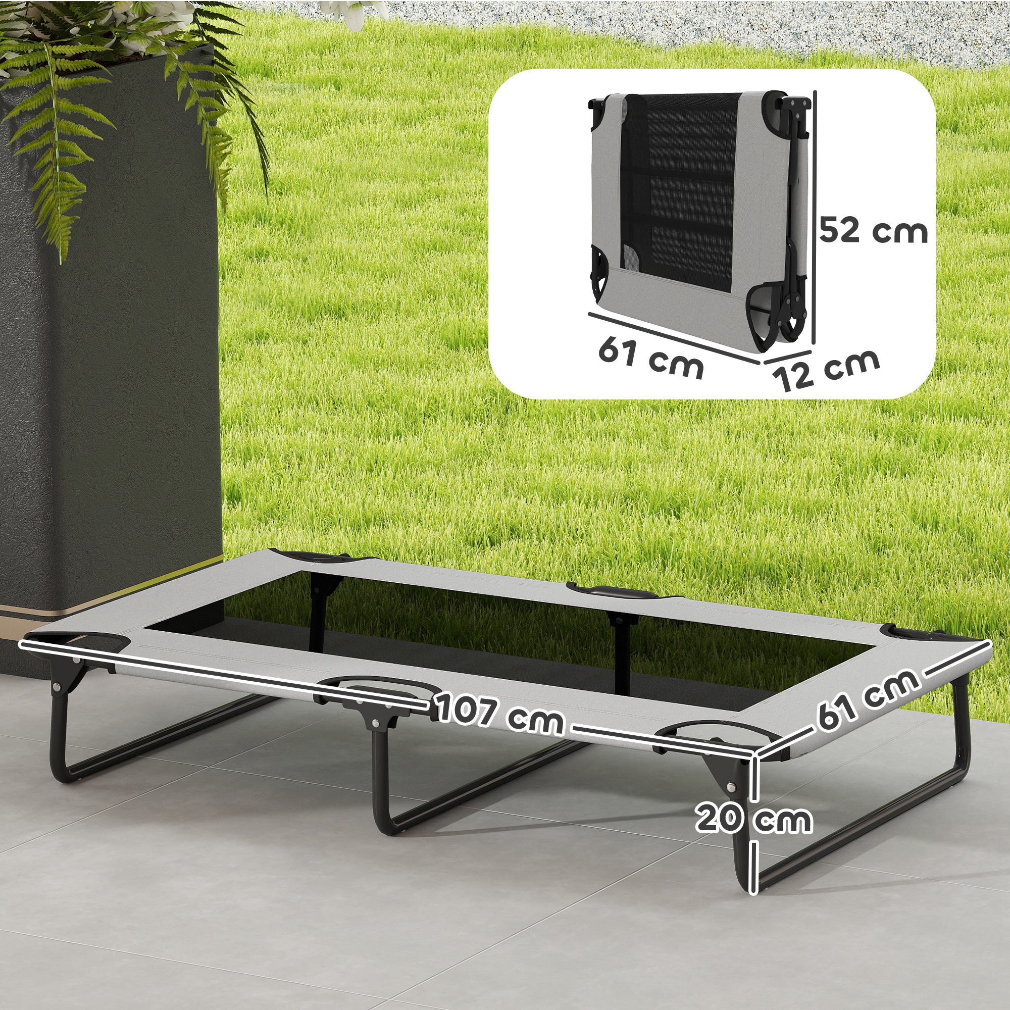 Erhöhtes Hundebett Klappbar Haustierbett, Outdoor Hundeliege Mit Netzdesign