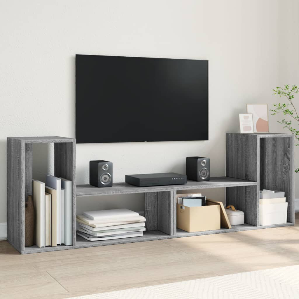 Tv-Schränke 2 Stk. Grau Sonoma 75X30X50 Cm Holzwerkstoff