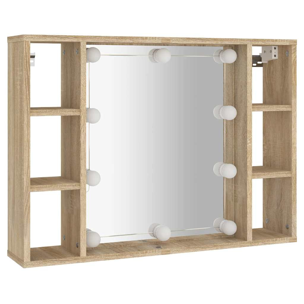 Spiegelschrank Mit LED Badschrank Badspiegel Badezimmer Hängeschrank VidaXL