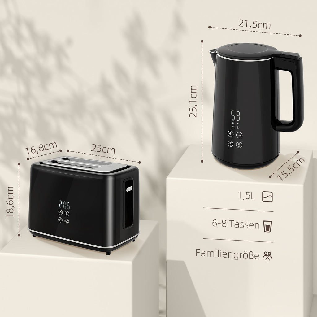 Küchenset Mit Wasserkocher Und Toaster, 7 Bräunungsstufe