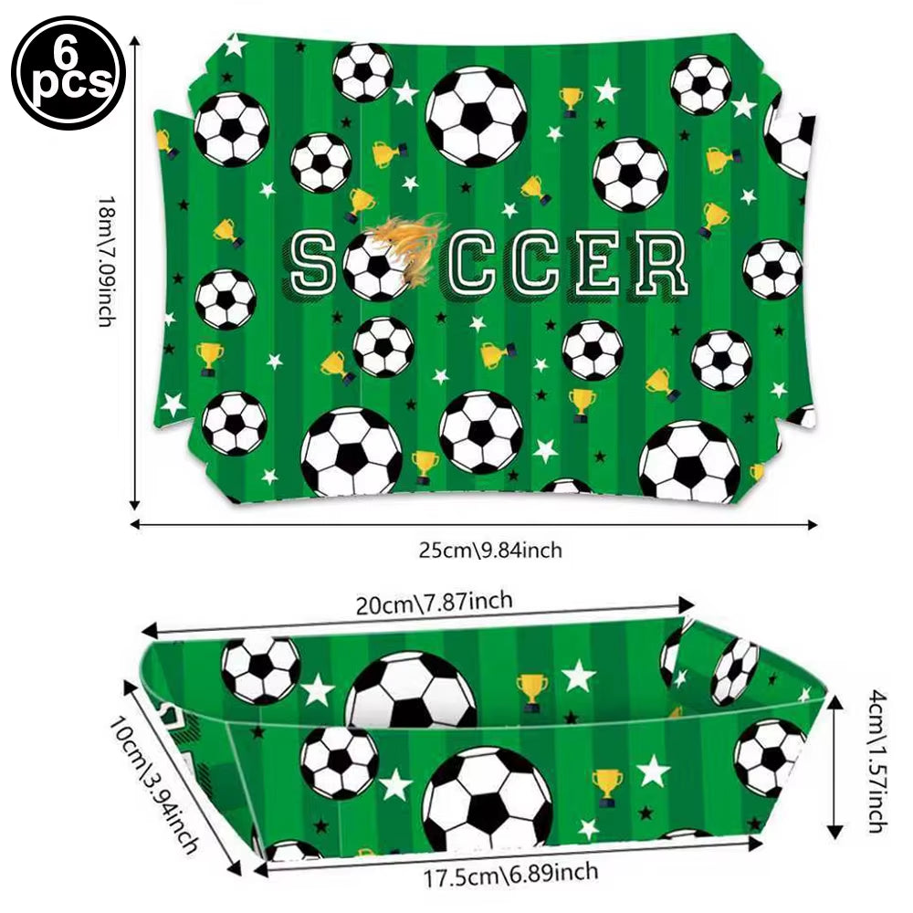 Soccer Paper Snack Bowls Disposable Dessert Food Paper Cups Birthday Party Supplies Football Theme Birthday Party Decors