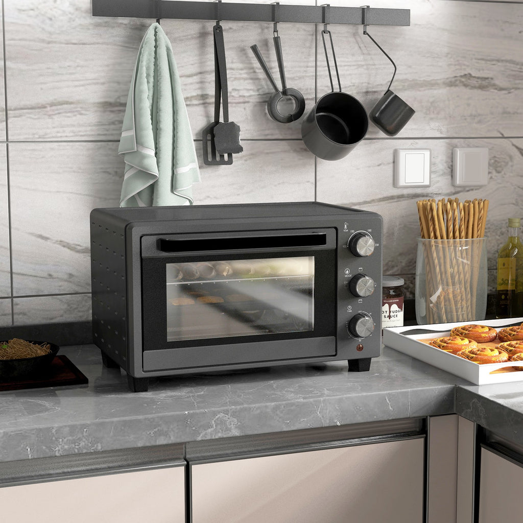 Minibackofen 21L 1400W 60 Min Timer, Kleinbackofen Mit 100 °C-230 °C Einstellbar