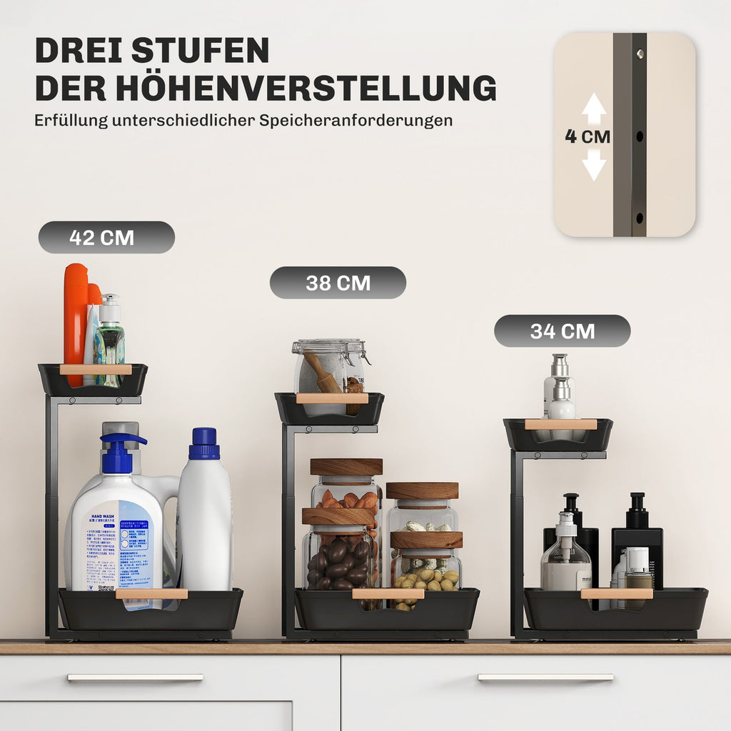 Küchenregal, Höhenverstellbar