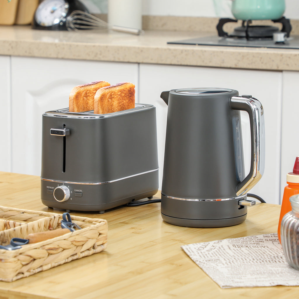 Wasserkocher Toaster Set Frühstück-Set Mit 1,7L Wasserkocher, 2 Scheiben Toaster