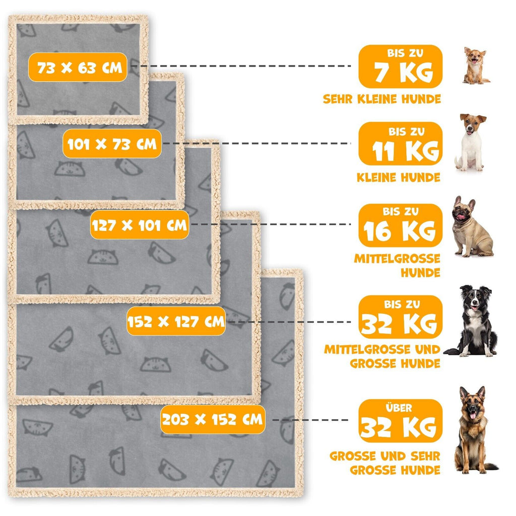 LOVPET® Hunde Decke Wasserdicht Haustier Trockenbett Fleece, 3X Spielzeugknochen