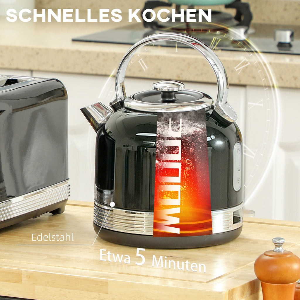 Wasserkocher- Und Toaster-Set, 7 Bräunungsstufe