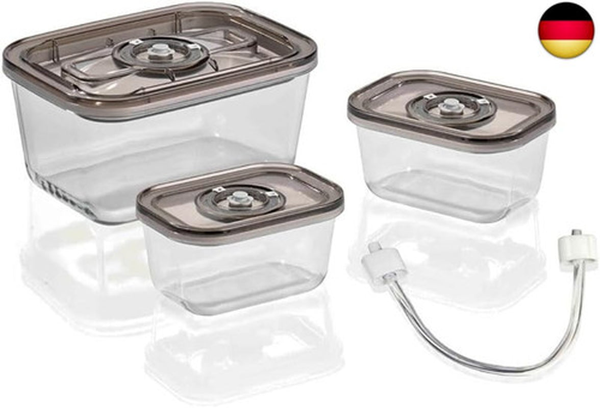 Vacuboxx Eco-Set - 3 Vakuumbehälter Aus Borosilikatgla